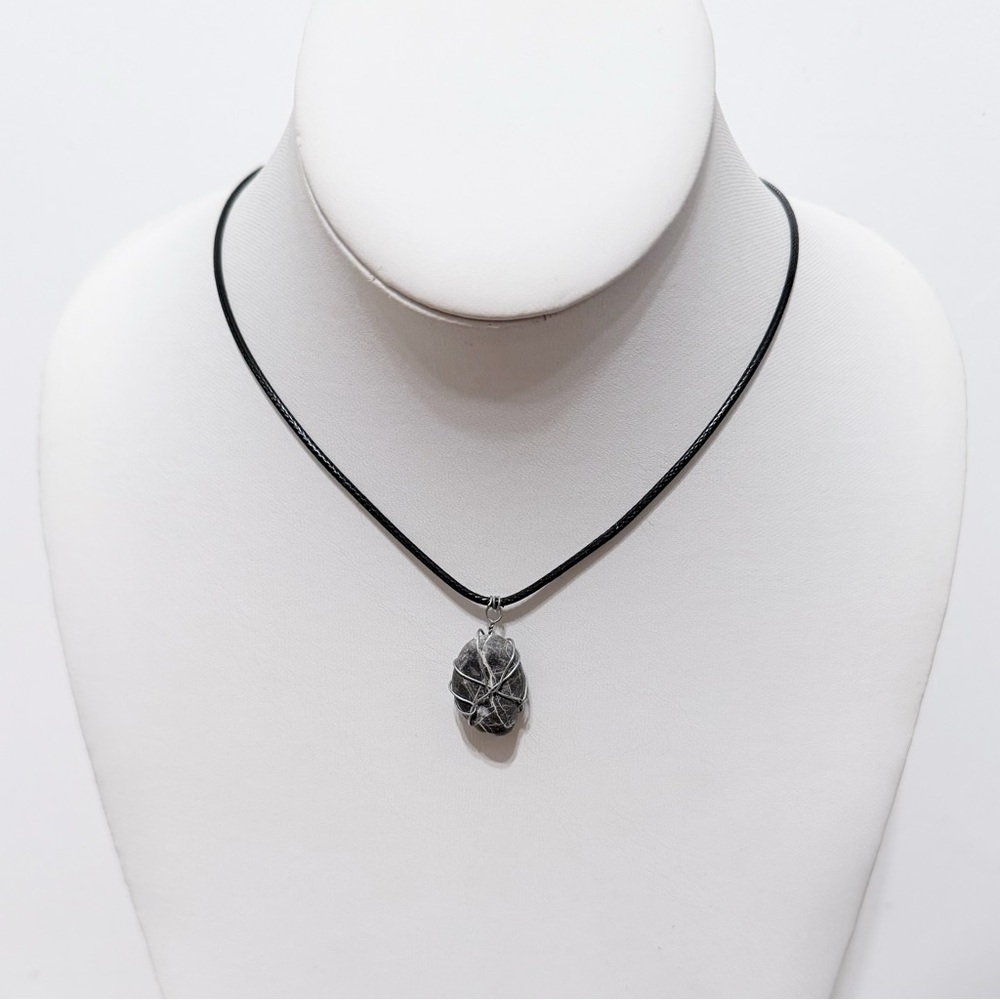 Marbled Grey Stone Necklace